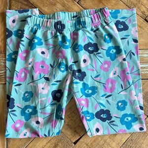 Lands' End Floral Print Leggings Comfy Casual Kids Pants Girls Size‎ M